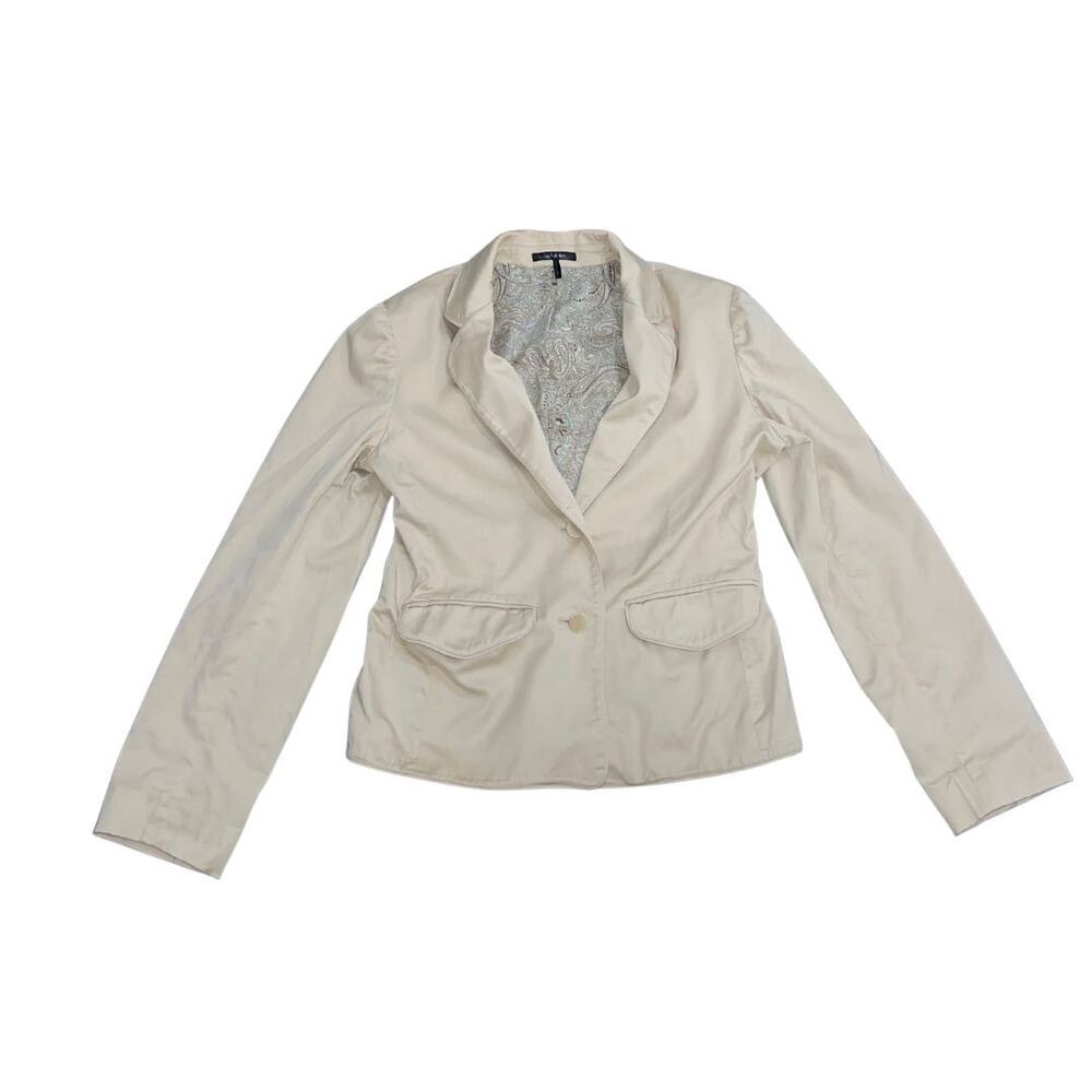 Daisy Fuentes Blazer Jacket Khaki  SZ 4 Lightweight Stretch Business Career